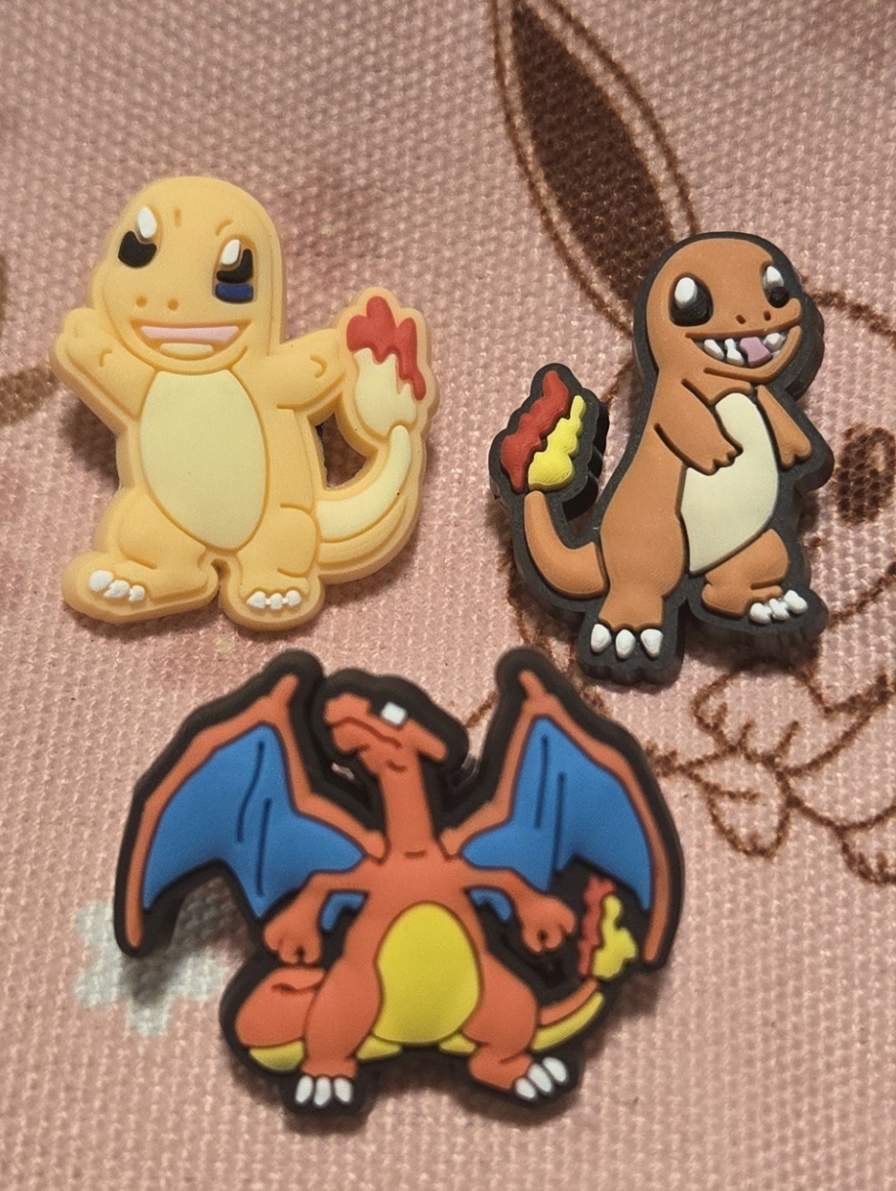 Charmander & Charizard Pokémon Croc Charms Jibbitz 3-Piece Set